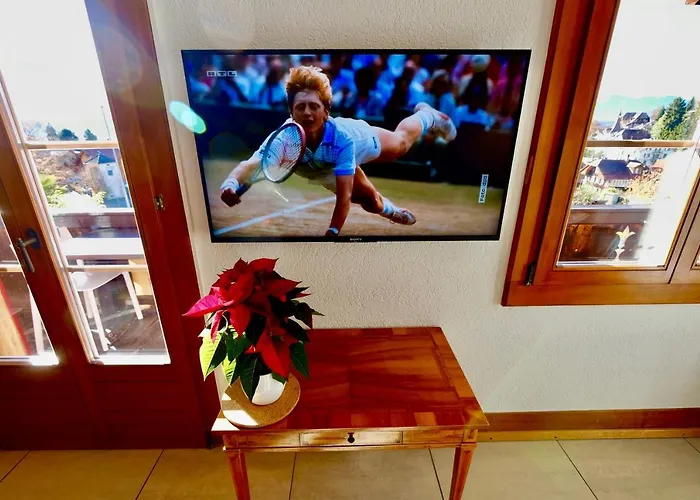 Am Thunersee, 4 Sterne Privatwohnung, 2 Schlafzimmer, Gratis Parkplatz, Seeblick