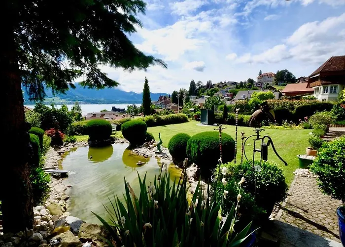 아파트 Am Thunersee, 4 Sterne Privatwohnung, 2 Schlafzimmer, Gratis Parkplatz, Seeblick 오베르호펜